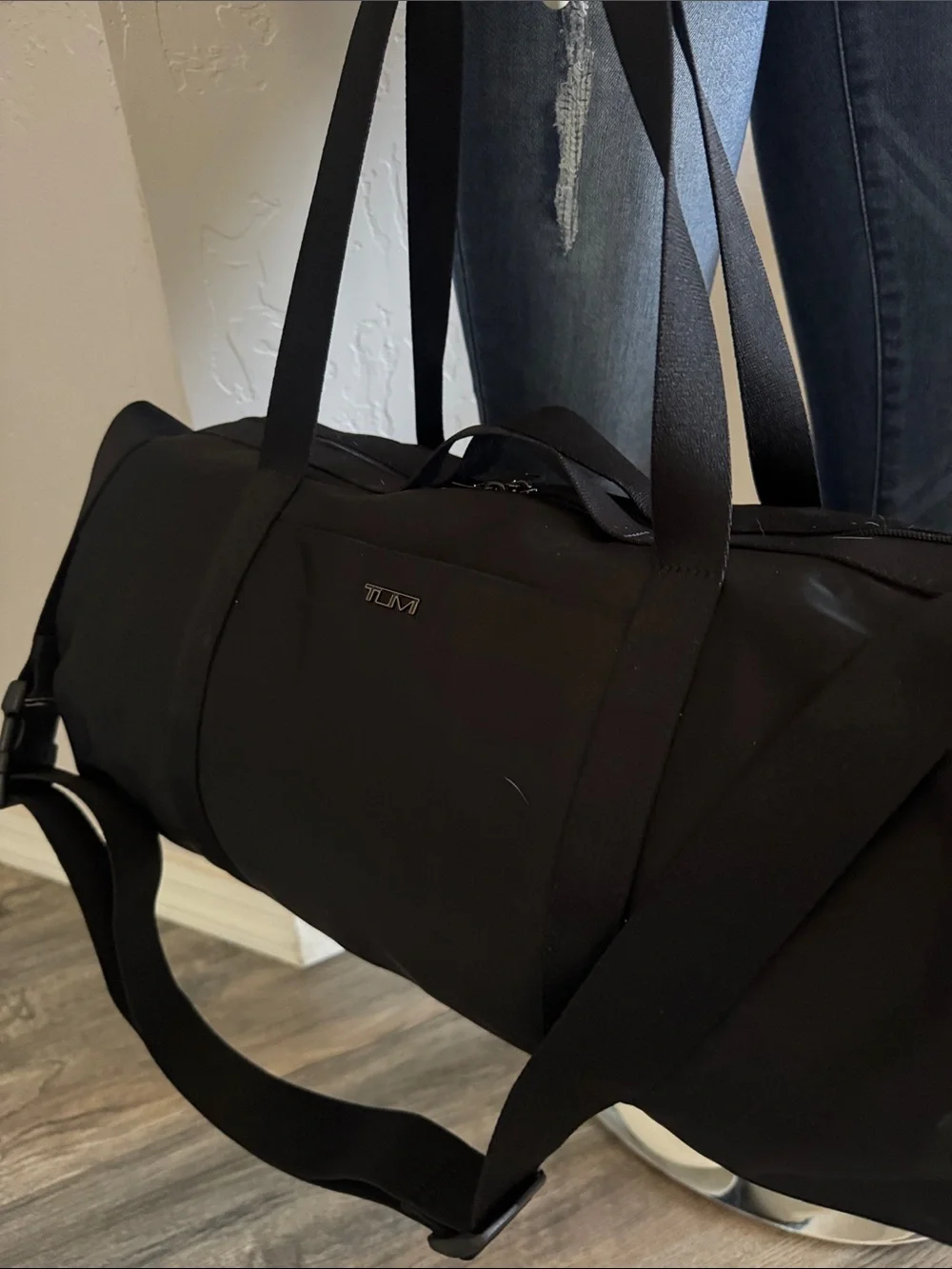 Tumi Black Men's Duffel Bag with Shoulder Strap